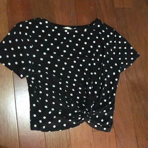 cute polka dot crop top